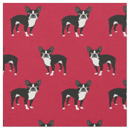 Boston Terrier hundar red Tyg