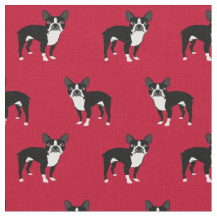 Boston Terrier hundar red Tyg