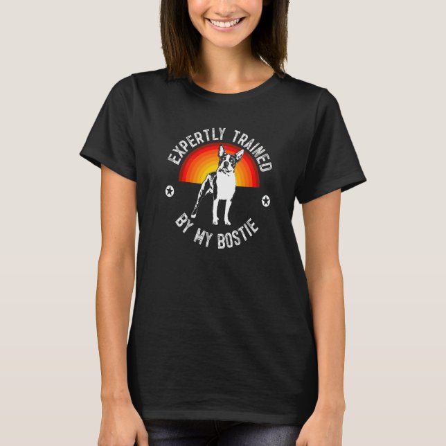 Boston Terrier Hundras  108 T Shirt (Framsida)