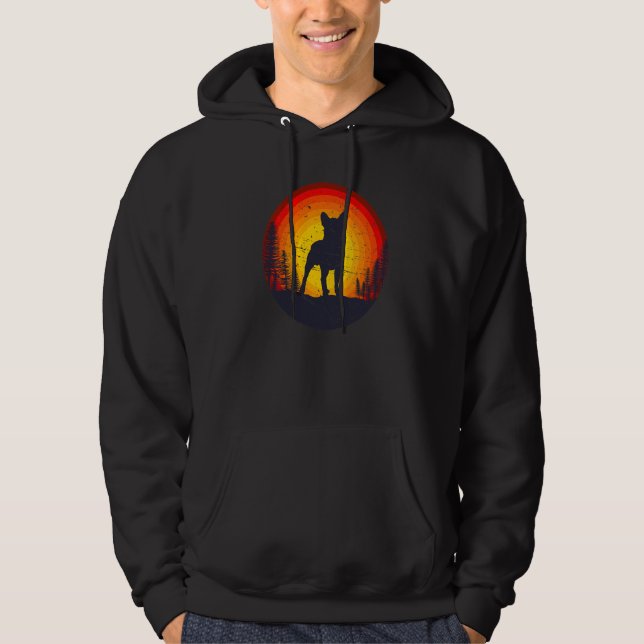 Boston Terrier Hundras  116 Hoodie (Framsida)
