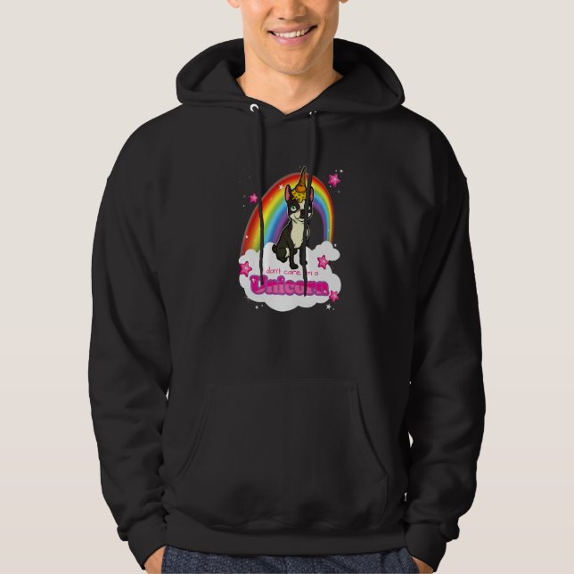 Boston Terrier Hundras  142 Hoodie (Framsida)