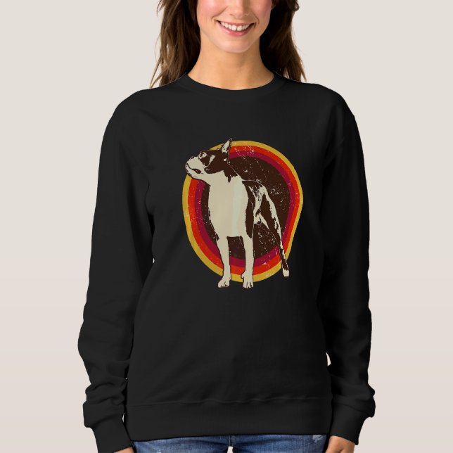 Boston Terrier Hundras  145 T Shirt (Framsida)