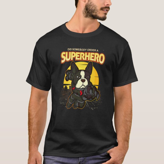 Boston Terrier Hundras  172 T Shirt (Framsida)