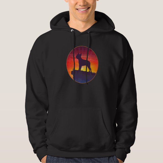 Boston Terrier Hundras  23 Hoodie (Framsida)