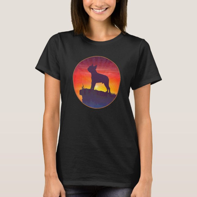 Boston Terrier Hundras  23 T Shirt (Framsida)