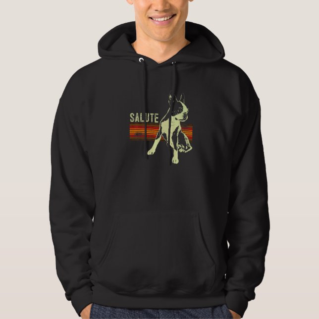 Boston Terrier Hundras  29 Hoodie (Framsida)