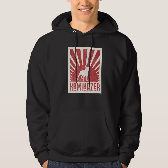 Boston Terrier Hundras  38 Hoodie (Framsida)