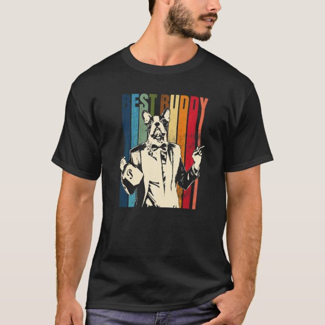 Boston Terrier Hundras 82 T Shirt (Framsida)