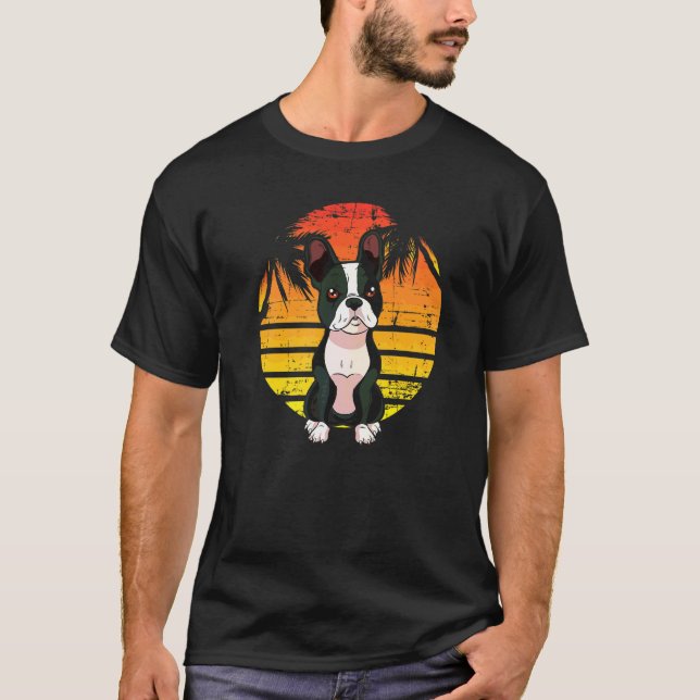 Boston Terrier Hundras  88 T Shirt (Framsida)