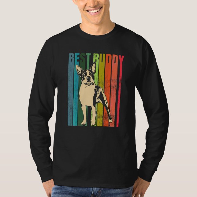 Boston Terrier Hundras  95 T Shirt (Framsida)