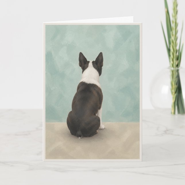 Boston Terrier Husdjur Sympati Kort (Framsida)