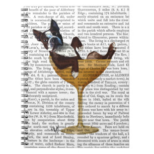 Boston Terrier i Cocktail Glass 2 Anteckningsbok Med Spiral