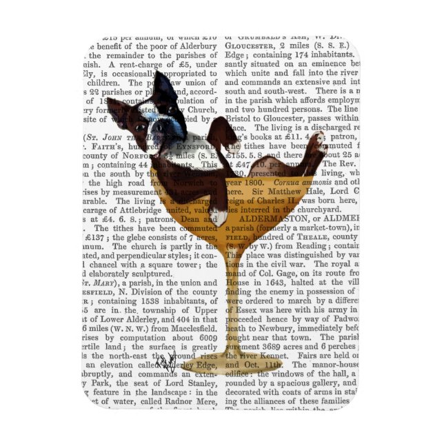 Boston Terrier i Cocktail Glass 2 Magnet (Vertikal)