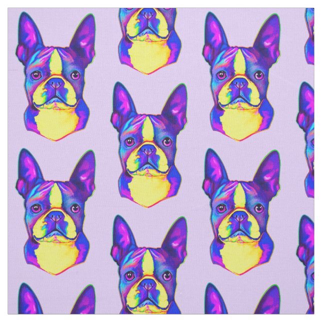 Boston Terrier i Färger Tyg (Provkarta)
