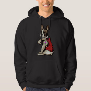 Boston Terrier I Kärlek Mamma Hund Gif Hoodie