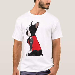 Boston Terrier I Kärlek Pappa Tattoo Funny Boston  T Shirt