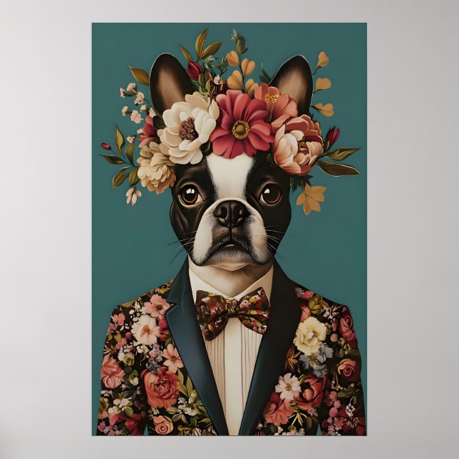 Boston Terrier i kostymaffisch, Boston Terrier Poster (Framsidan)
