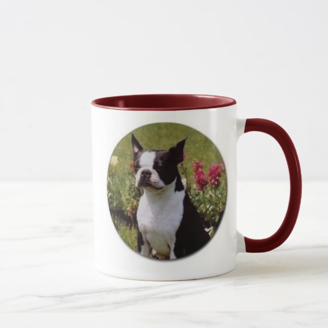 Boston Terrier i trädgårds- mugg (Höger)