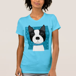 Boston Terrier i vinter Tee Shirt