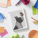Boston Terrier Ice Cream iPad Pro Skydd<br><div class="desc">Boston Terrier Ice Cream av FabFunky. Har en Boston Terrier som balanserar glass på näsan mot bok sidbakgrund. | 191979D</div>