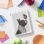 Boston Terrier Ice Cream iPad Pro Skydd<br><div class="desc">Boston Terrier Ice Cream av FabFunky. Har en Boston Terrier som balanserar glass på näsan mot bok sidbakgrund. | 191979D</div>