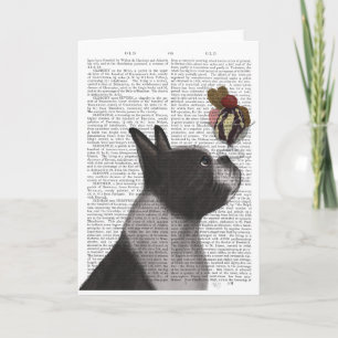 Boston Terrier Ice Cream Kort