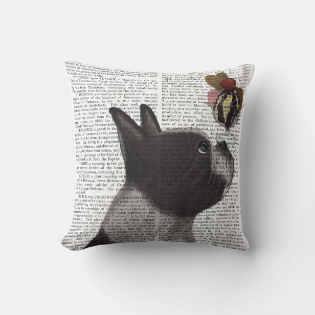 Boston Terrier Ice Cream Kudde (Framsida)