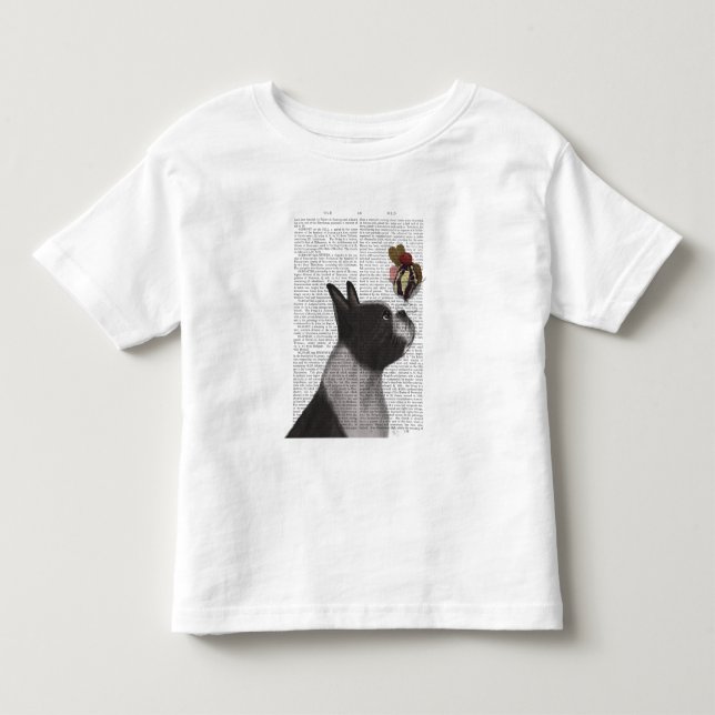 Boston Terrier Ice Cream T Shirt (Framsida)