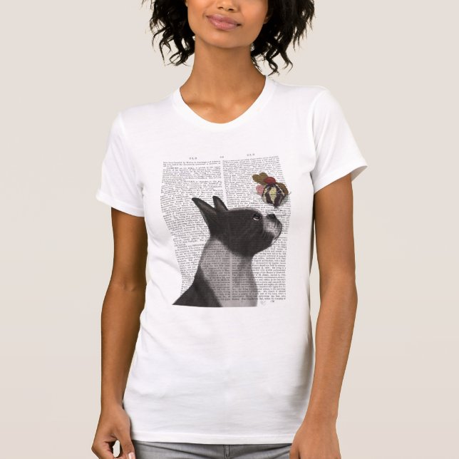 Boston Terrier Ice Cream T Shirt (Framsida)