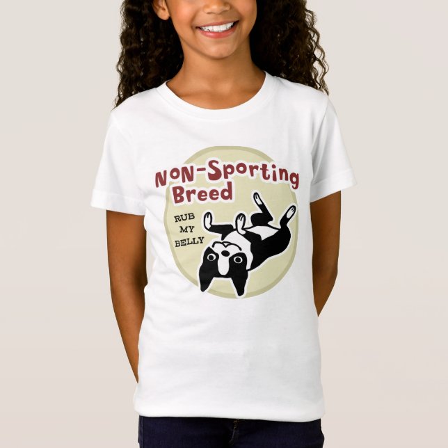 Boston Terrier "Icke-sportande ras" Tee (Framsida)