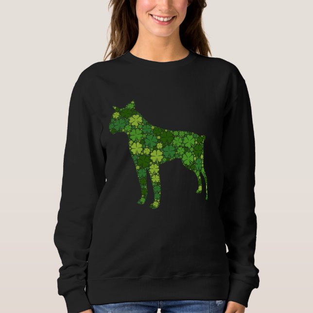 Boston Terrier Irish Green Shamrock C  St Patricks T Shirt (Framsida)