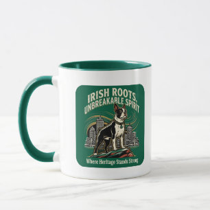 Boston Terrier irländskt kulturarv Pride Mugg