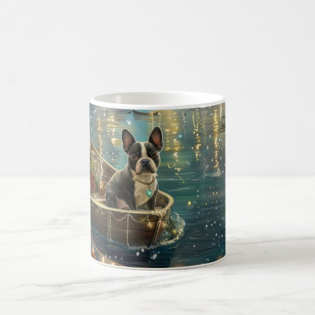 Boston Terrier Jul Festive Voyage Kaffemugg (Center)