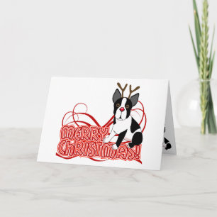 Boston Terrier jul Helgkort