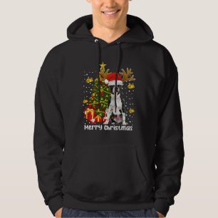 Boston Terrier Jul Ljus Träd Santa Julafton Pa Pa Hoodie