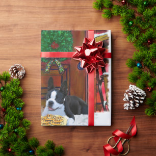 Boston Terrier jul Presentpapper