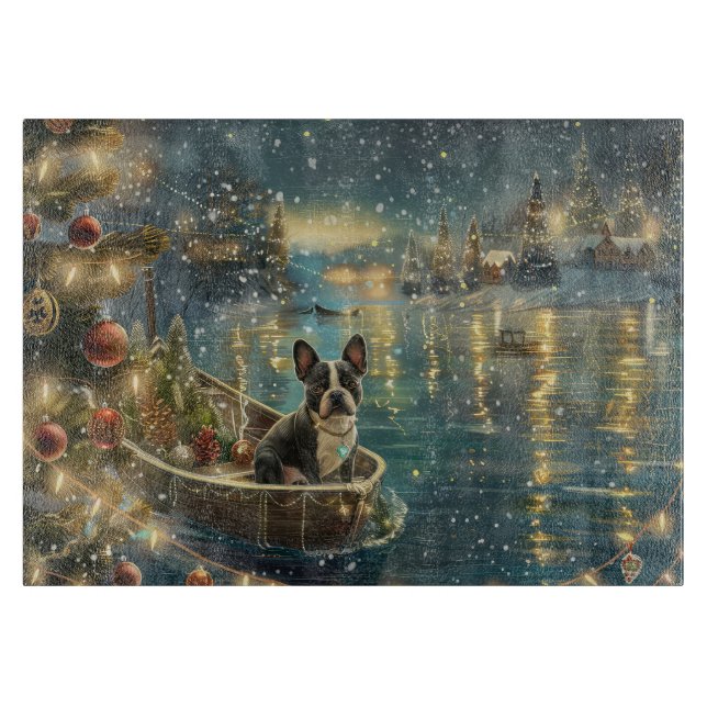 Boston Terrier Julfestlig Färd (Framsidan)