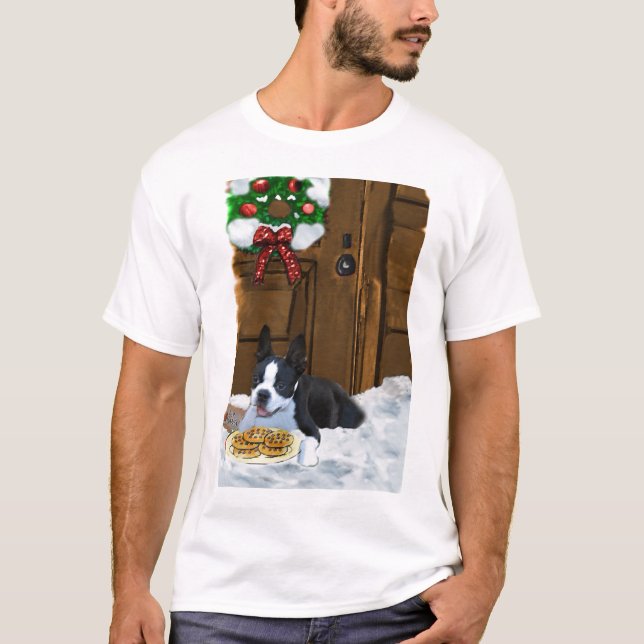 Boston Terrier-julgåvor T-shirt (Framsida)