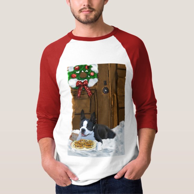Boston Terrier-julgåvor Tee (Framsida)