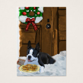 Boston Terrier-julgåvor Visitkort