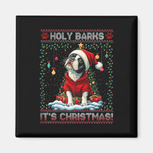 Boston Terrier Julgran Dekoration Hund Kärlek Magnet
