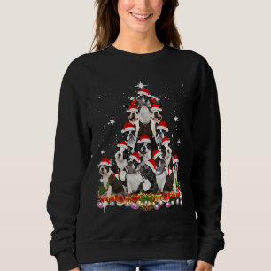Boston Terrier Julgran Hund T Shirt