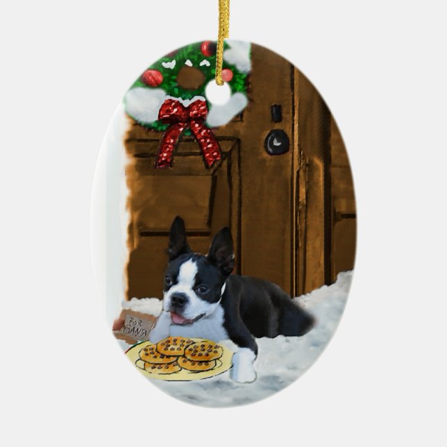 Boston Terrier-julklappar Ornament (Framsidan)