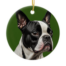 Boston Terrier-julprydnad