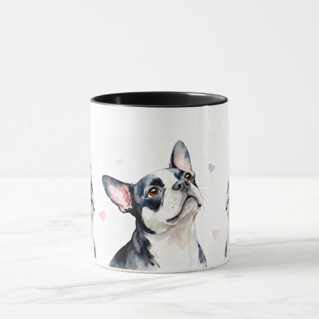Boston Terrier Kaffe eller Te Mugg (Center)