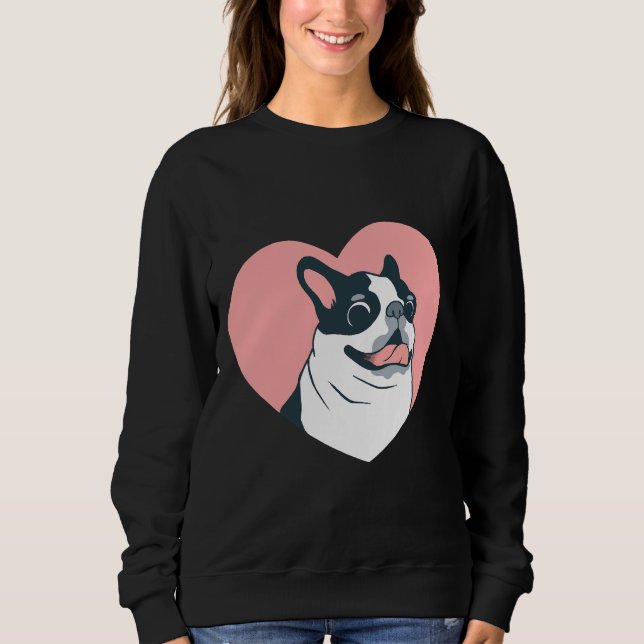 Boston Terrier Kärlek 168 T Shirt (Framsida)