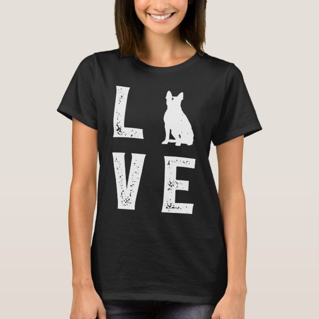 Boston Terrier Kärlek 1 T Shirt (Framsida)