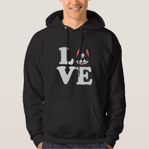Boston Terrier Kärlek Hund Apparel Hoodie