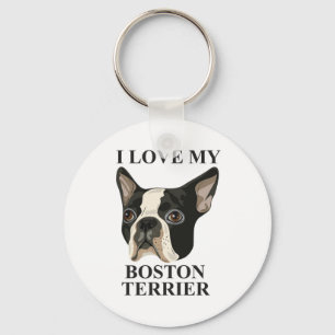 Boston Terrier Kärlek Nyckelring