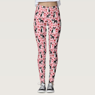 Boston Terrier Kärlek - söta valentineser Leggings